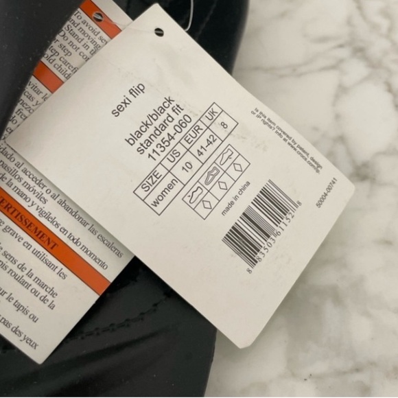 Crocs Sexi Serena Sandals Black New With Tags Beachy Resort Yacht - Picture 7 of 9